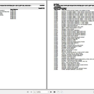 Ag-Chem NL L4330G4 Rogator System Parts Catalog 544878D1