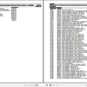 Ag-Chem RG900 RG1100 RG1300 Liquid System Parts Catalog 539447D1