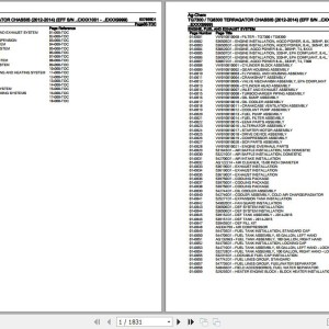 Ag-Chem TG7300 TG8300 Chassis Parts Catalog 537855D1