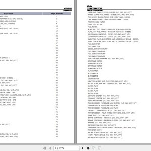 White G750 Spare Parts Catalog PDF 43312100