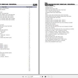 White Special G1000 Spare Parts Catalog PDF R2112B00