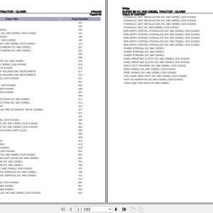 White SUPER 99 HC and Diesel Spare Parts Catalog PDF S79AI400