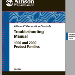 Allison 1000 2000 Product Families 4th Troubleshooting Manual TS3977EN