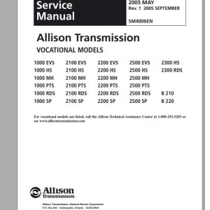 Allison 1000 2000 Service Manual