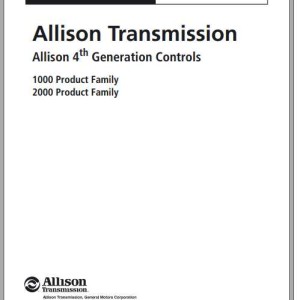 Allison 4th 1000 2000 Product Family Service Manual MT4007EN