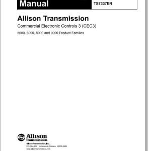 Allison 5000 6000 8000 9000 Product Families CEC3 Troubleshooting Manual TS7337EN