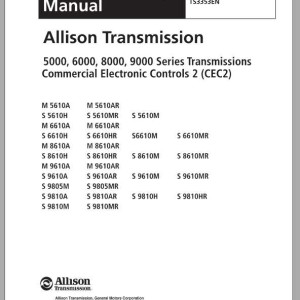 Allison 5000 6000 8000 9000 Series CEC2 Troubleshooting Manual TS3353EN