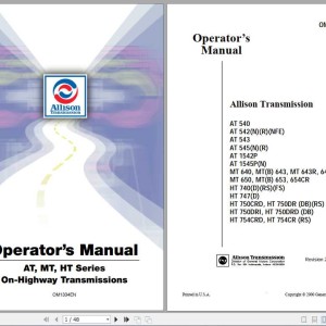 Allison AT MT HT Series On-Highway Operators Manual OM1334EN