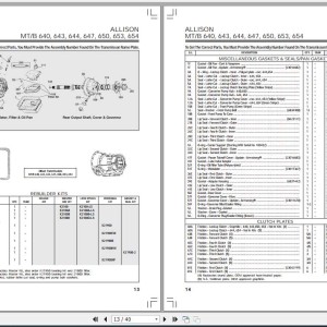 Allison AT540 543 545 Parts Catalog