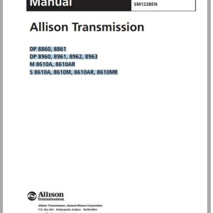 Allison DP 8000 Series Off-Highway Service Manual SM1228EN