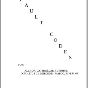 Allison Transmission Fault Codes Manual