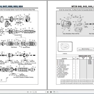 Allison MT-B 640 643 644 647 650 653 654 Part Manual