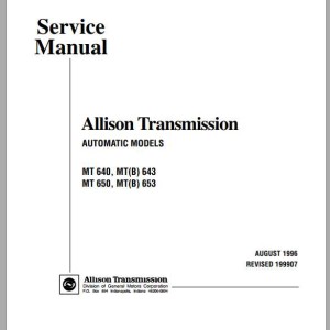 Allison MT640 MTB(B)643 MT650 MT(B)653 Service Manual SM1317EN