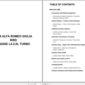 Alfa Romeo Automotive Giulia RWD 2024 L4-2.0L Turbo Wiring Diagram PDF