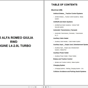 Alfa Romeo Automotive Giulia RWD 2025 L4-2.0L Turbo Wiring Diagram PDF