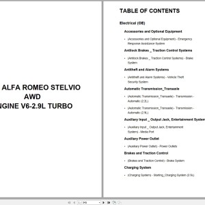 Alfa Romeo Automotive Stelvio AWD 2022 V6-2.9L Turbo Wiring Diagram PDF