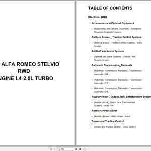 Alfa Romeo Automotive Stelvio RWD 2023 L4-2.0L Turbo Wiring Diagram PDF