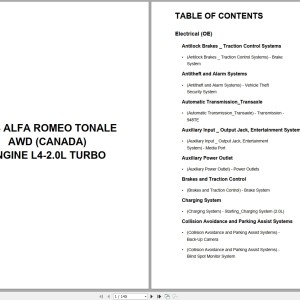 Alfa Romeo Automotive Tonale AWD Canada 2024 L4-2.0L Turbo Wiring Diagram PDF