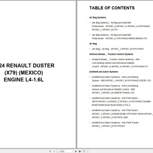 Renault Car Duster X79 MEXICO 2024 L4-1.6L Wiring Diagram PDF