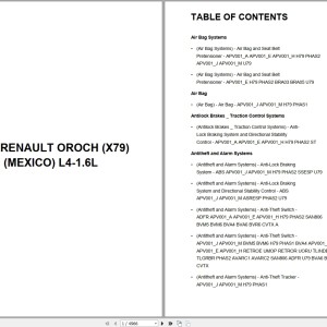 Renault Car Oroch X79 MEXICO 2024 L4-1.6L Electrical Schematic PDF