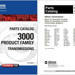Allison 3000 Series Spare Parts Catalog PDF PC2150EN
