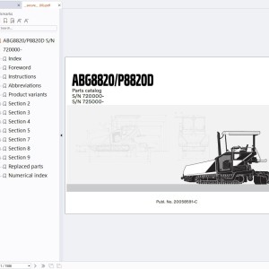 Ammann Volvo ABG8820 P8820D Spare Parts Catalog 20058591-C