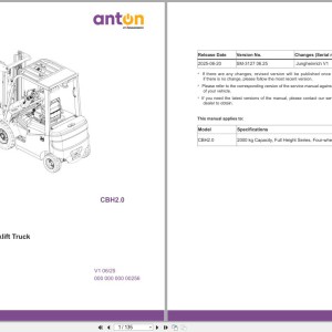 Anton Jungheinrich CBH2.0 Service Manual PDF