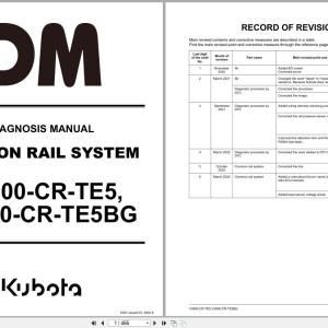 Kubota V3800-CR-TE5 V3800-CR-TE5BG Diagnostic Manual 9Y310-00126