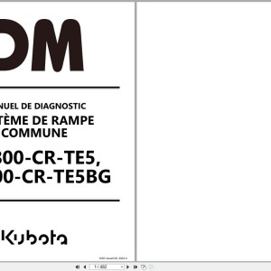 Kubota V3800-CR-TE5 V3800-CR-TE5BG Diagnostic Manual 9Y310-00136 FR