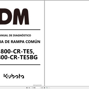 Kubota V3800-CR-TE5 V3800-CR-TE5BG Diagnostic Manual 9Y310-00166 ES