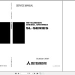 Mitsubishi SL Series S3L to S4L2-T Service Manual 99619-12150 2007