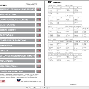 VM Motori D700-D750 Series D703L to D703TE0 Workshop Manual 2012 IT