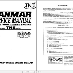 Yanmar TNE Series 2TNE68 to 4TNE84T Service Manual A0A5063-2T9701
