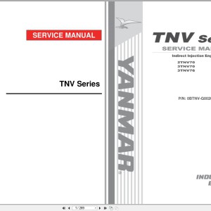 Yanmar TNV Series 2TNV70 3TNV70 3TNV76 Service Manual 0BTNV-G00200