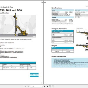 Atlas Copco AirROC T35 D45 D50 Technical Specification