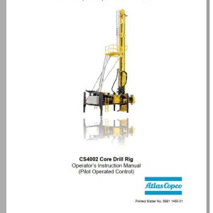 Atlas Copco CS4002 Operators Instruction Manual 6991146001