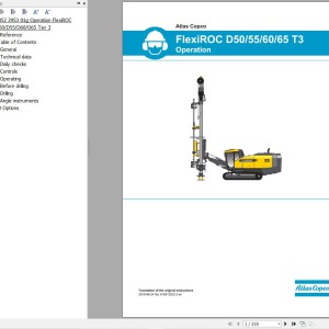 Atlas Copco FlexiROC D50 to 65 T3 Operation Manual 616512523.3 en