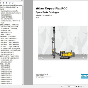 Atlas Copco FlexiROC D65 LF Spare Parts Catalog