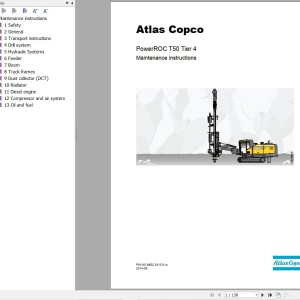 Atlas Copco PowerROC T50 Tier 4 Maintenance Manual 9852 3313 01a