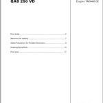 Atlas Copco QAS 250 Vd Spare Parts List 2955 0770 01