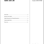 Atlas Copco QAS 330 Jd Engine 6090 HF485 Spare Parts List 2955 1380 00