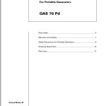 Atlas Copco QAS 70 Pd Spare Parts List 2955 0360 02