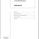 Atlas Copco QAS 80 Pd Spare Parts List 2955 0610 01