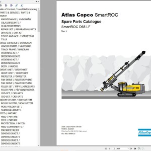 Atlas Copco SmartROC D65 LF Spare Parts Catalog 9853 6988 20