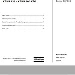 Atlas Copco XAHS 237 - XAHS 500 CD7 Engine CAT C6.6 Spare Parts List 2955 1220 00
