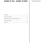 Atlas Copco XAHS 37 Dd XAHS 70 DD7 Parts List 2955 1290 00