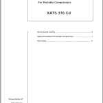 Atlas Copco XATS 376 Cd 2955 0500 00 Spare Parts List 2955 0500 00