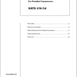 Atlas Copco XATS 376 Cd Spare Parts List 2955 0920 00