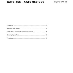 Atlas Copco XATS 456 - XATS 950 CD6 Parts List 2955 0420 01