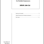 Atlas Copco XRVS 336 Cd Spare Parts List 2955 0460 00